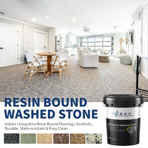 Pressure-resistant anti-skid floor resin washed stone natural stone production factory direct sales