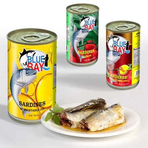 Canned Sardines in Vegetable Oil 5.5 oz. (155 g.)