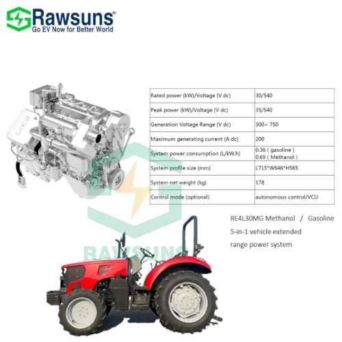 Methanol/Gasoline Engine 30kw 540Vdc