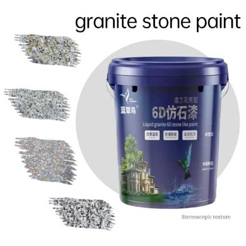 Liquid granite stone paint durable and beautiful material for exterior walls