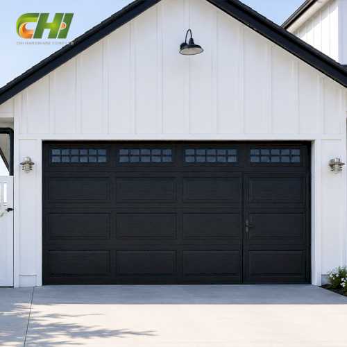Double Traditional Pedestrian Garage Door with Window for Distributors