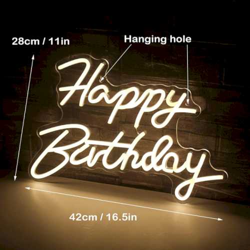 Happy Birthday Neon Sign