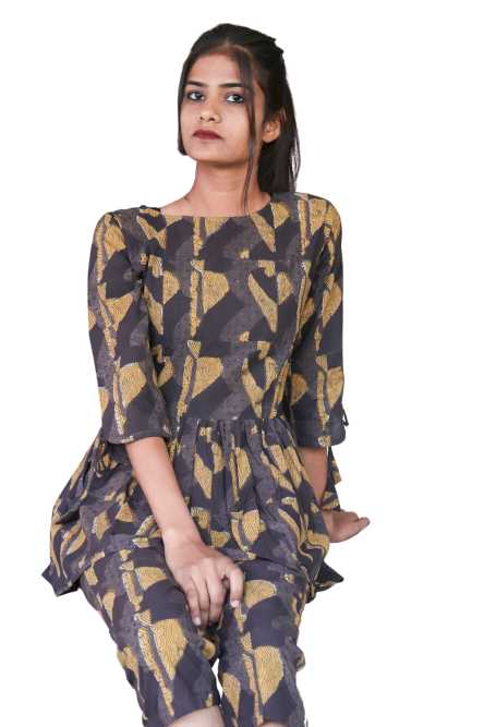 Block print capry dress