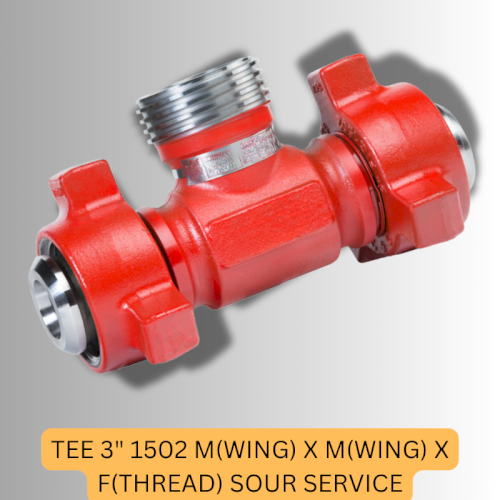TEE 3" 1502 M(WING) X M(WING) X F(THREAD) Sour Service