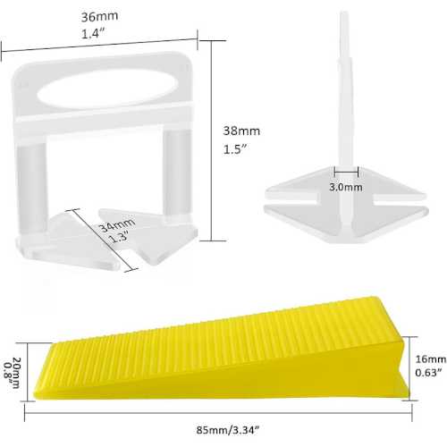 Tile Leveling System with Tile Plier - Tile Spacers Clips and Reusable Wedges