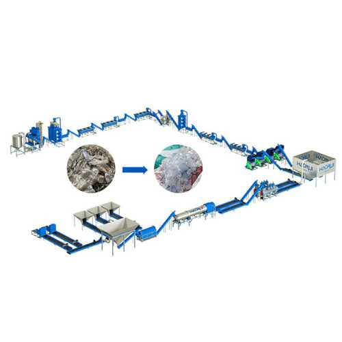 Automatic 6000kg/h Fibre Grade PET Washing Line for Plastic Recycling Plant