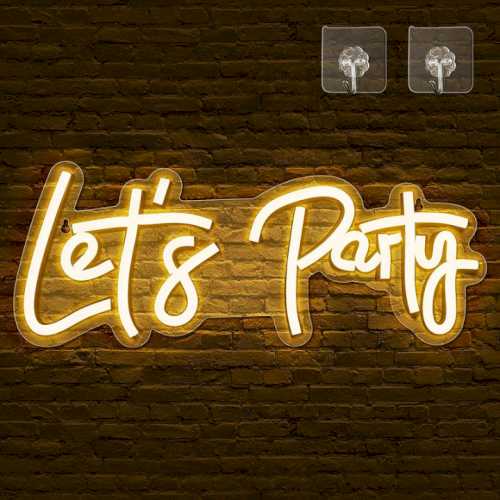 Let's Party Neon Sign Custom LED Neon Sign Wall Decoration for Room Party