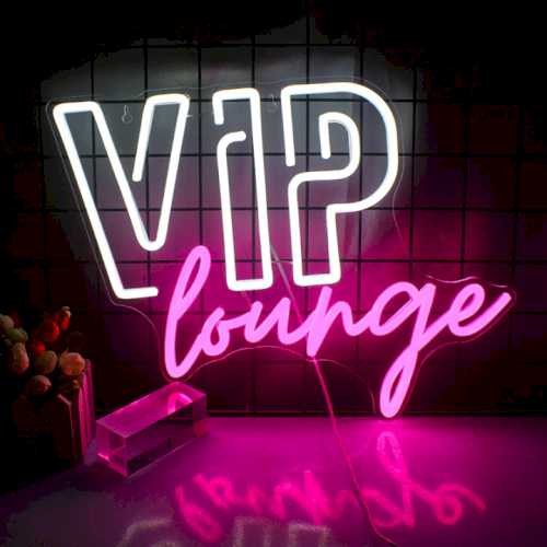 VIP Lounge Neon Sign Personalized LED Neon Light Sign for Office Hotel Plub