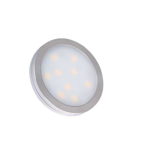 Slim Aluminum Puck Lights LED Under Cabinet Lighting Kit 12V Low Profile Puck Lights for Kitchen, Counter