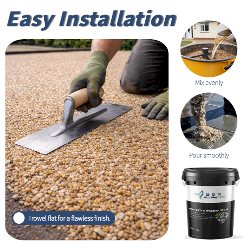 Blue Kingfisher pressure-resistant and durable resin washed stone natural stone building material